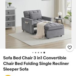 Sofa, Bed, Recliner 3 In 1