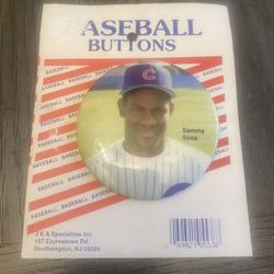 Sammy Sosa 1995 Baseball Button Vintage 
