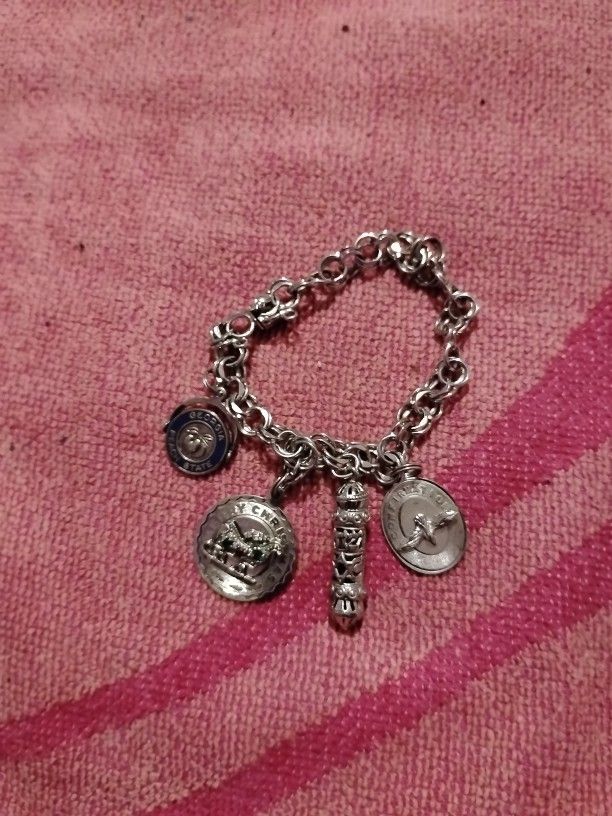 Silver Bracelet With Charms No Shipping