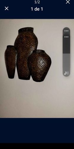 Metal vases decorative