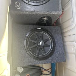 2 12” Speakers In boxes With An Amp