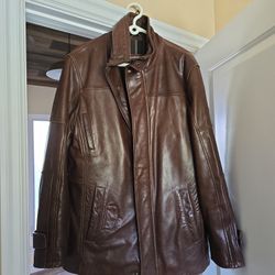 Genuine Leather Brown Jacket For Men 
