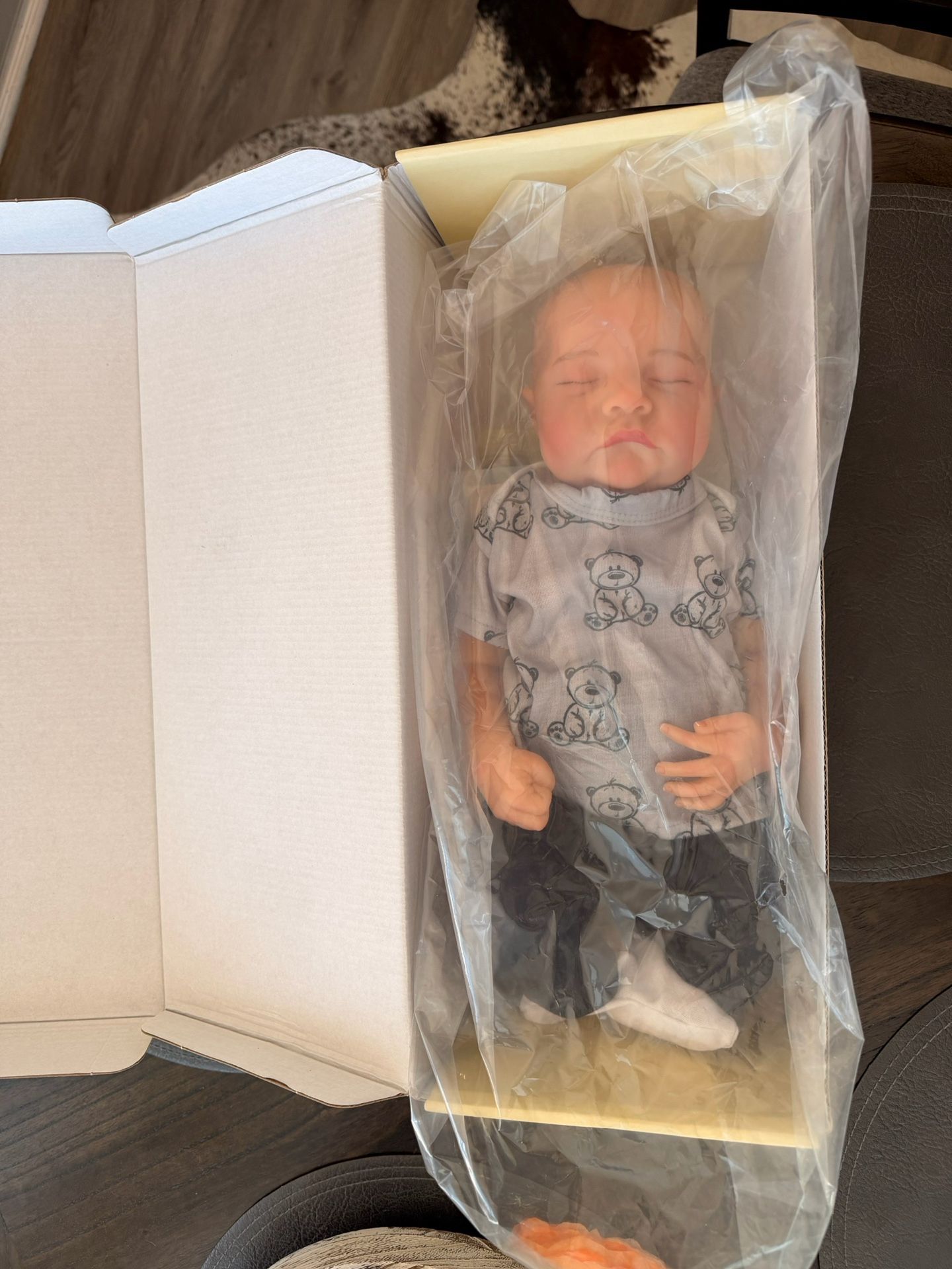 [New] 20" Sleeping Reborn Boy Cute Truly Handmade Reborn Doll Dizzdia Style: Silicone Vinyl Body Baby Doll