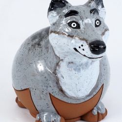 Ceramic Garden Decor - Wolf Lawn stake - Outdoor statue - Perfect, unique gifts for gardeners woman, men, yard gifts - Handmade, Frostproof
