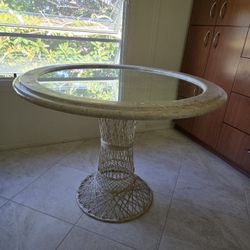 Round Table With Mirror Top