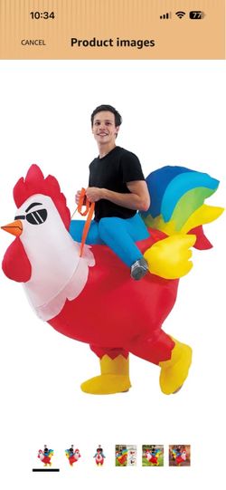 Inflatable Chicken Costume Adult, Inflatables Rooster Costume Women/Men for Party