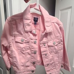 GAP Girls Pink Denim Jacket Worn Twice 