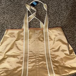 Coach Large Gold Satin Tote- New