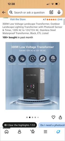 Treewell 300W Low Voltage Landscape Transformer