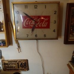 1960s Swihart 16x13 Coca Cola Clock Works. 
