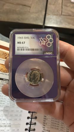 1965 SMS Roosevelt Dime NGC MS 67