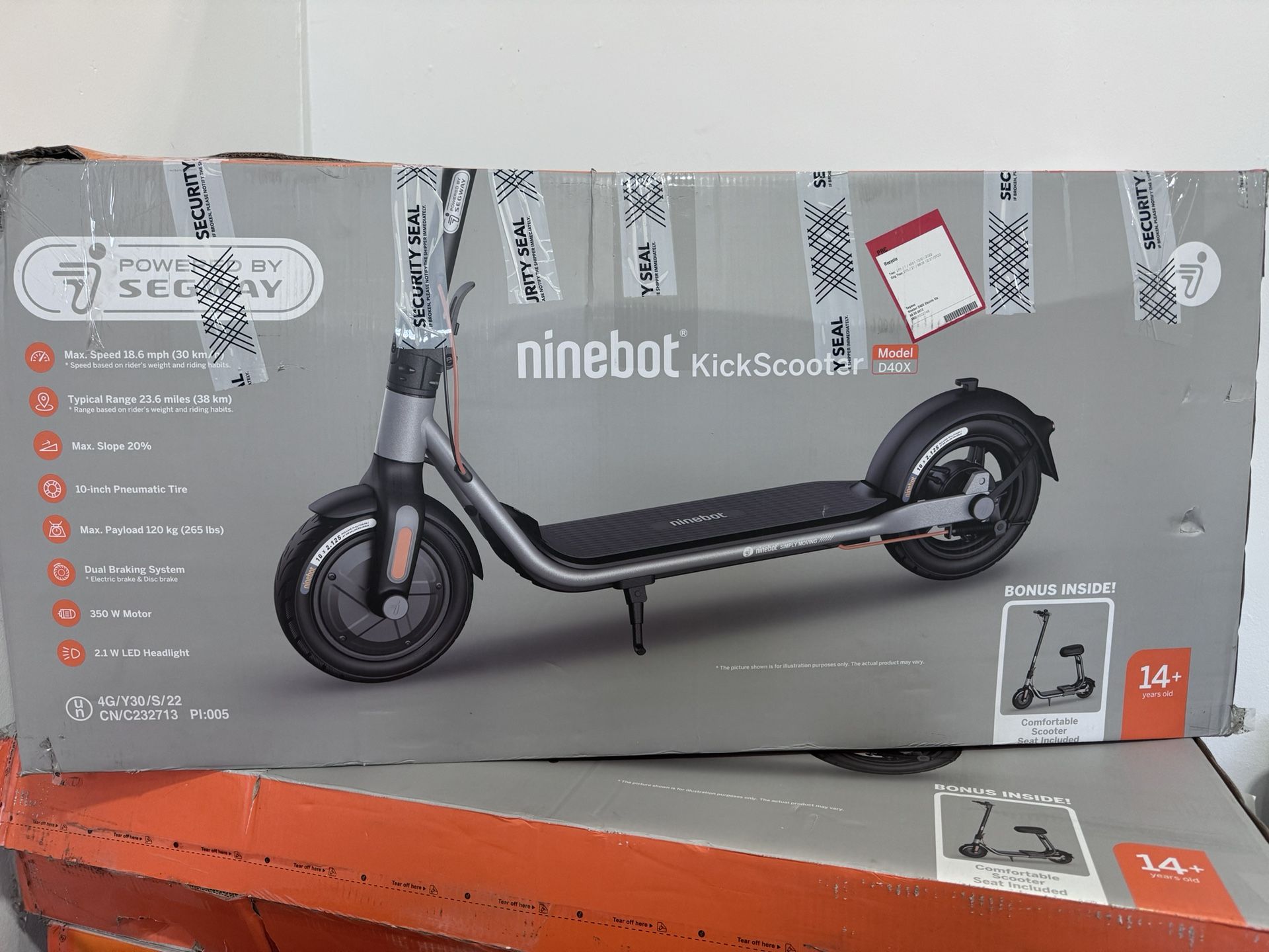 Electric Scooter Ninebot Segway D40X New In Box