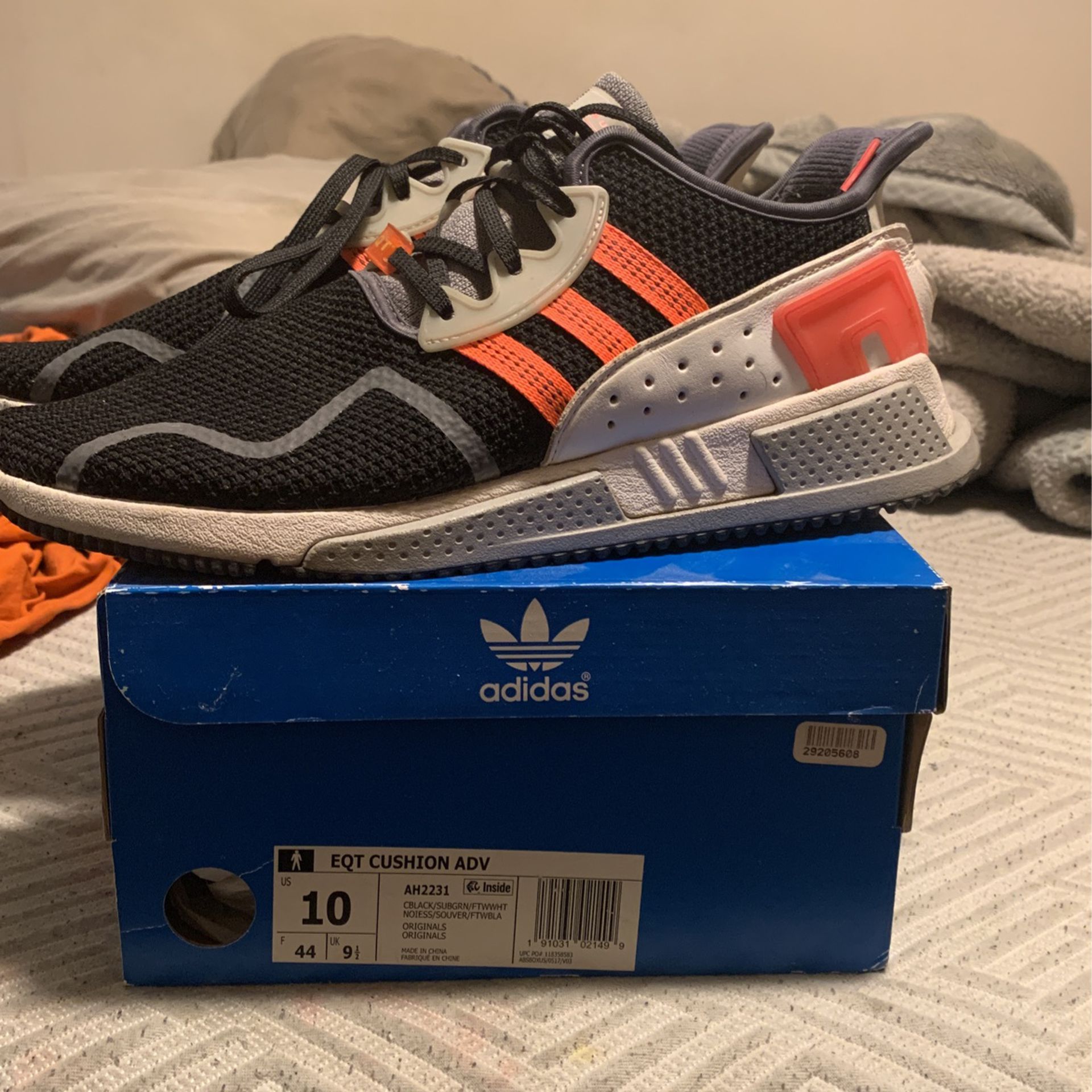 $75 Size 10 Adidas EQT Cushion Adv Great Condition With Box