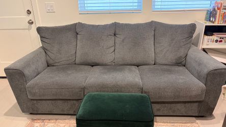 Ashley Stairatt Sofa – Gravel | Excellent Condition
