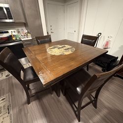 Dining Room table W/Lady Susan(spinning center) And Shelf