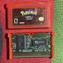 Nintendo Pokemon Fire Red Game Authentic 