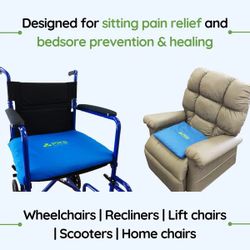 PURAP Liquid & Air Layer Wheelchair Cushion for Pressure Relief #1402T UP2