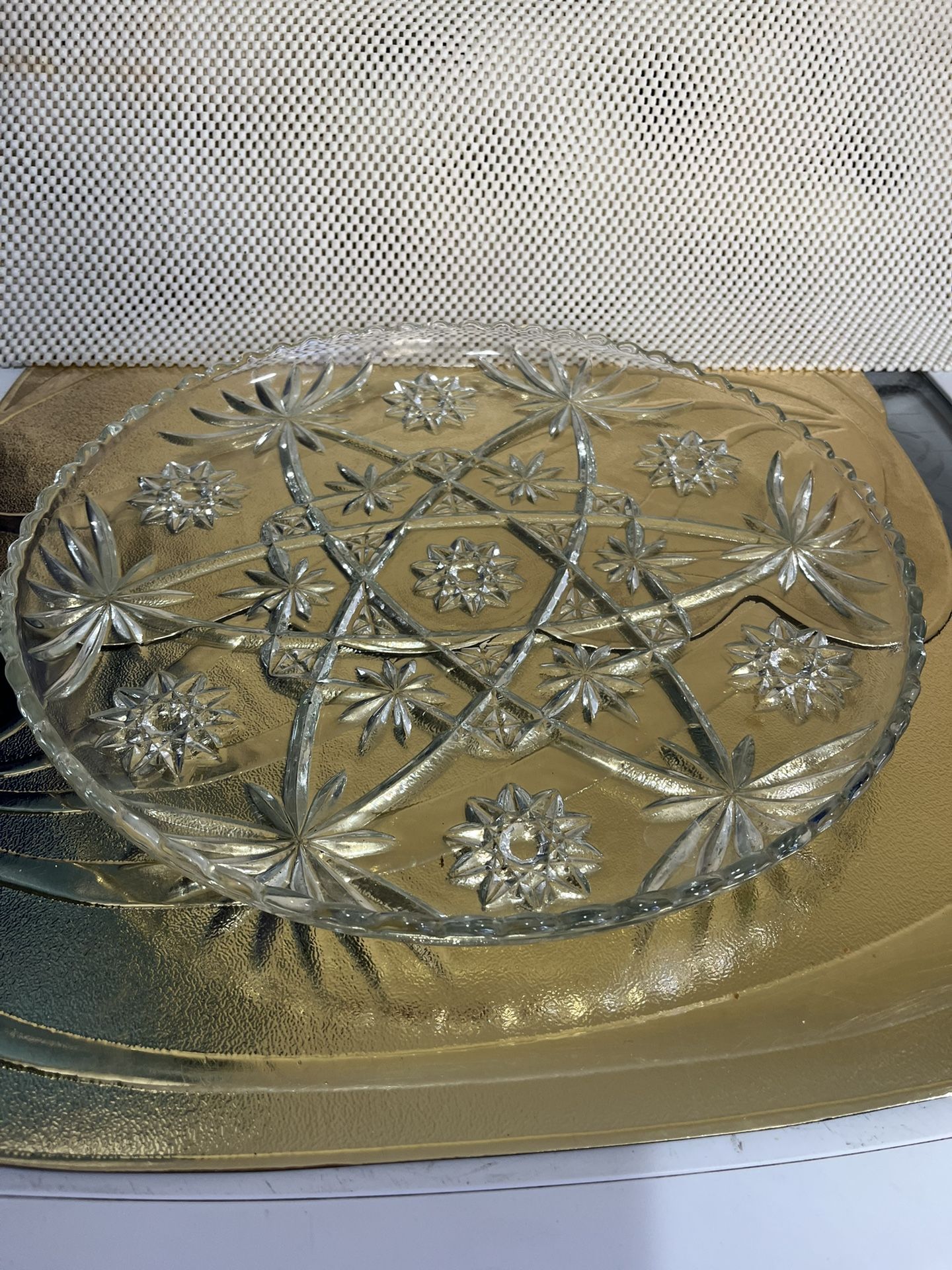 Plato De Vidrio Grande Para Decoración