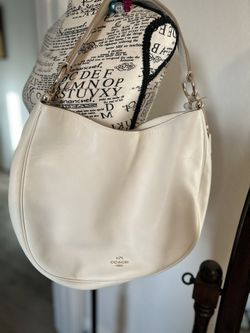 Beautiful Coach White/Cream Super Soft Leather