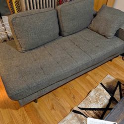 Grey Small Fabric Sofa