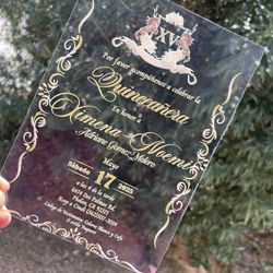 Acrylic invitations 