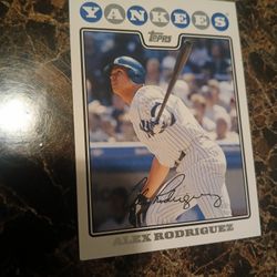 Alex Rodriguez Signed Baseball Card