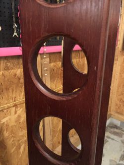 Amish made 12 bottle wine rack , rustic red !