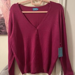 Plus Size Womens purple sweater cardigan size 1X new