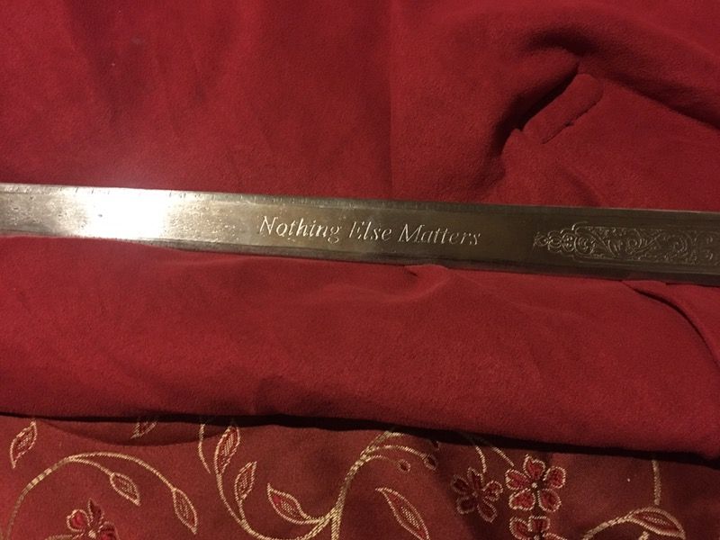 Metallica sword "nothing else matters"