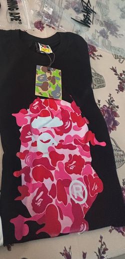 Bape shirt color black size large