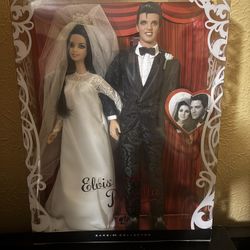 Elvis And Priscilla Wedding Barbies 