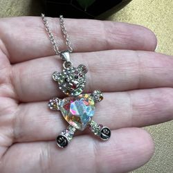 NEW!!! Teddy Bear Necklace ( White)