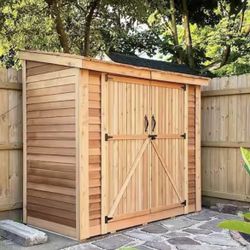 Cedar Shed - 4’ x 8’ x 8’ Tall
