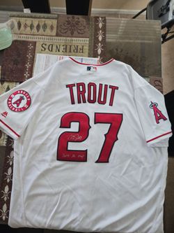 Mike Trout signed 2014 map jersey