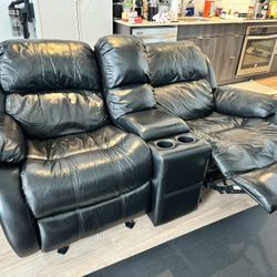 Ashley faux Leather Love Seat Recliner