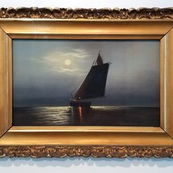 Antique Pastel On Board By Listed American Artist, William Henry Chandler