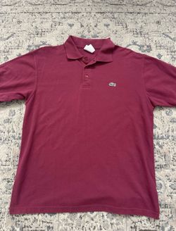 Lacoste Men's Red Polo Shirt Short Sleeve Size XL (6) Alligator Logo Classic Fit
