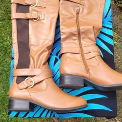 Cognac Boot W/ Buckle 