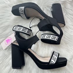 NEW Juicy By Juicy Couture Womens Heeled Sandals - Black Size 11