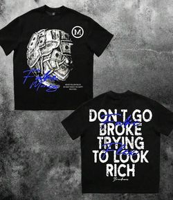 Black Graphic T-Shirt Front and Back Print