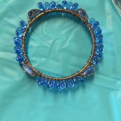 Glass Bead Bangle Bracelet