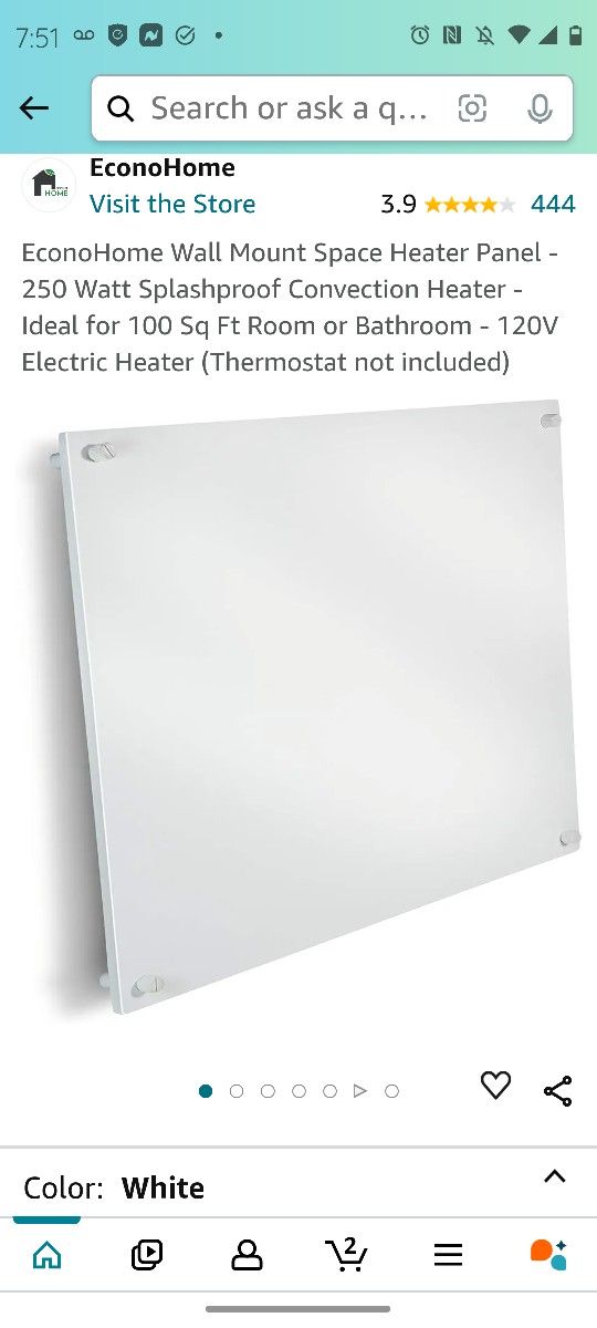 Paintable Ceramic Wall Heater