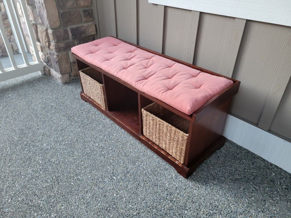 Pottery Barn Aubrey Entryway Bench With Storage Bins