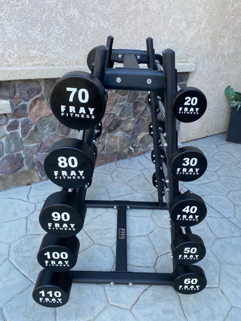 NEW Urethane Barbell Set with Rack