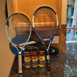 New Wilson Tennis Set With Balls And Case