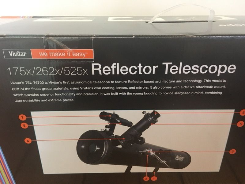 Vivitar Reflector Telescope 175x/262x/525x