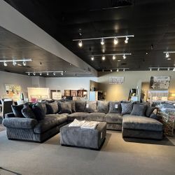 Grey 4PC Chaise Sectional Couch