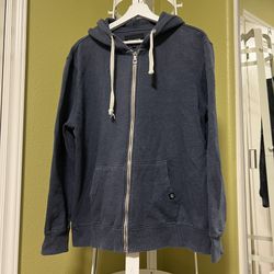 Vtg Connor L Size Full Zip Hoodie Jacket Navy