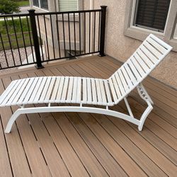 Commercial Grade Deck Lounge Chair - Adjustable 