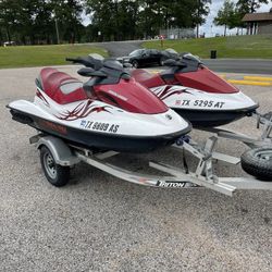 2008 seadoo GTI se 150 & 130 w/ Triton trailer  